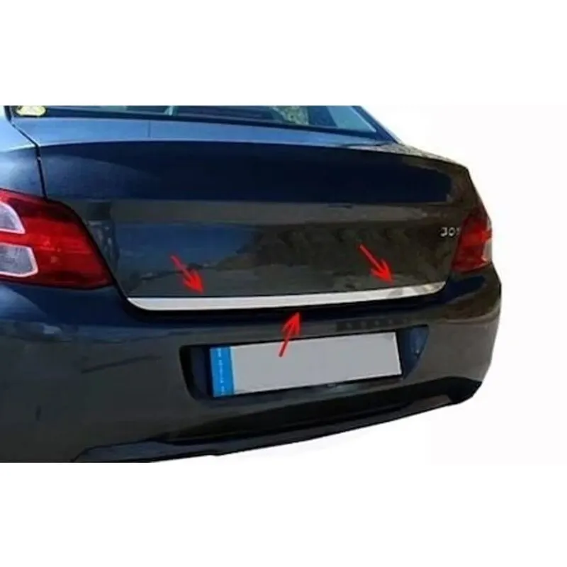 Долната капака на багажника за Peugeot 301 2013-2022 ABS хромирана неръждаема стомана, напълно съвместима, здрав, небьющаяся