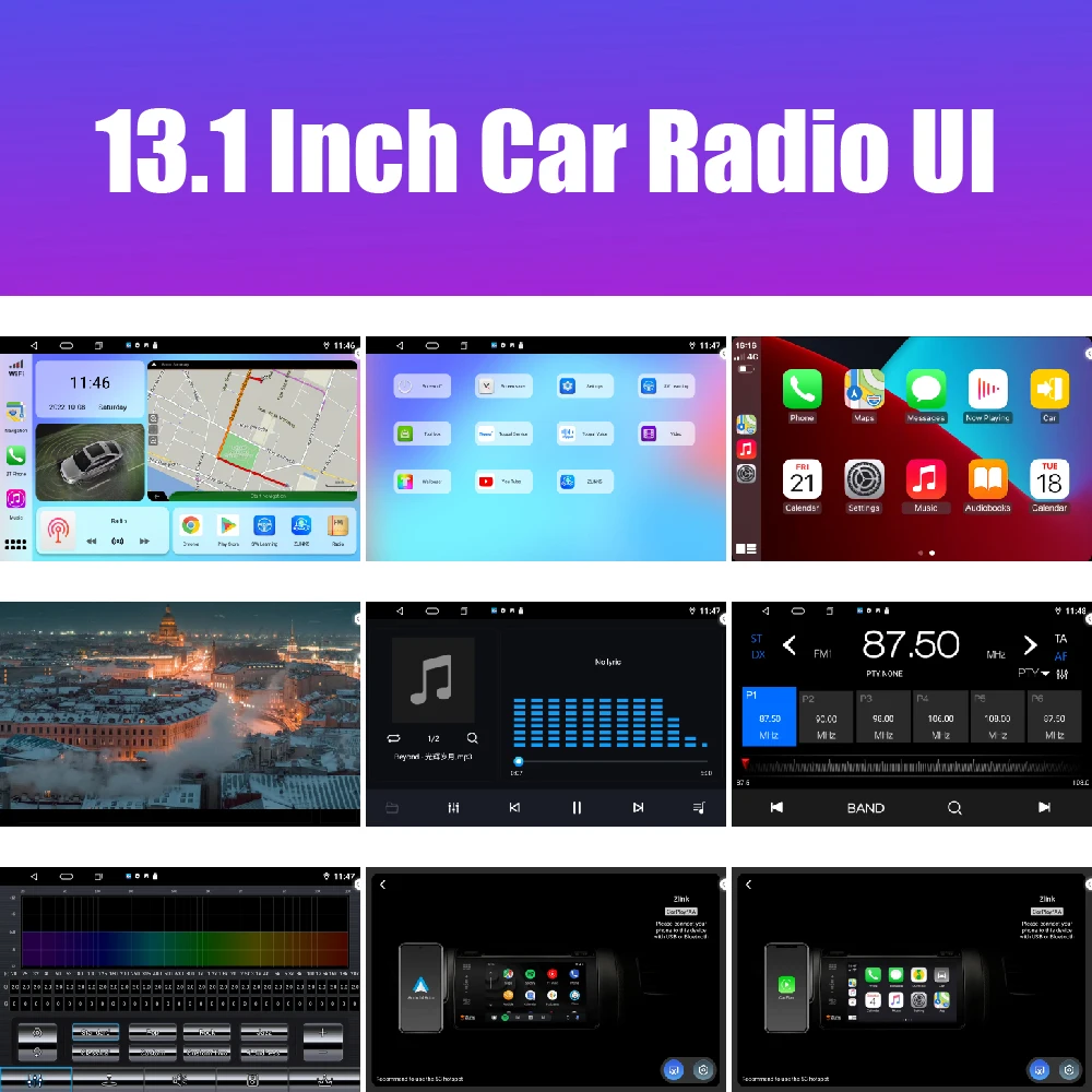 13,1-инчов Автомобилен Радиоприемник За Nissan Qashqai X-TRAIL Кола DVD GPS Навигация Стерео Carplay 2 Din Централна Мултимедиен Android Auto