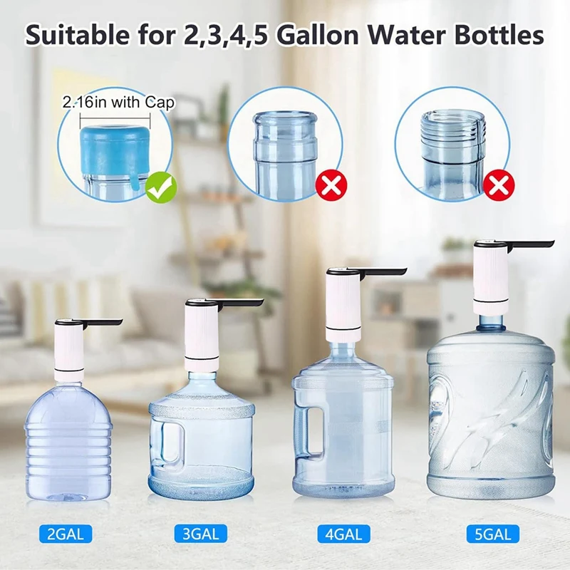 Опаковка вода -вода Охладител - Преносим помпа за бутилки с вода за къмпинг, семейство и офис, здрав, лесен за употреба