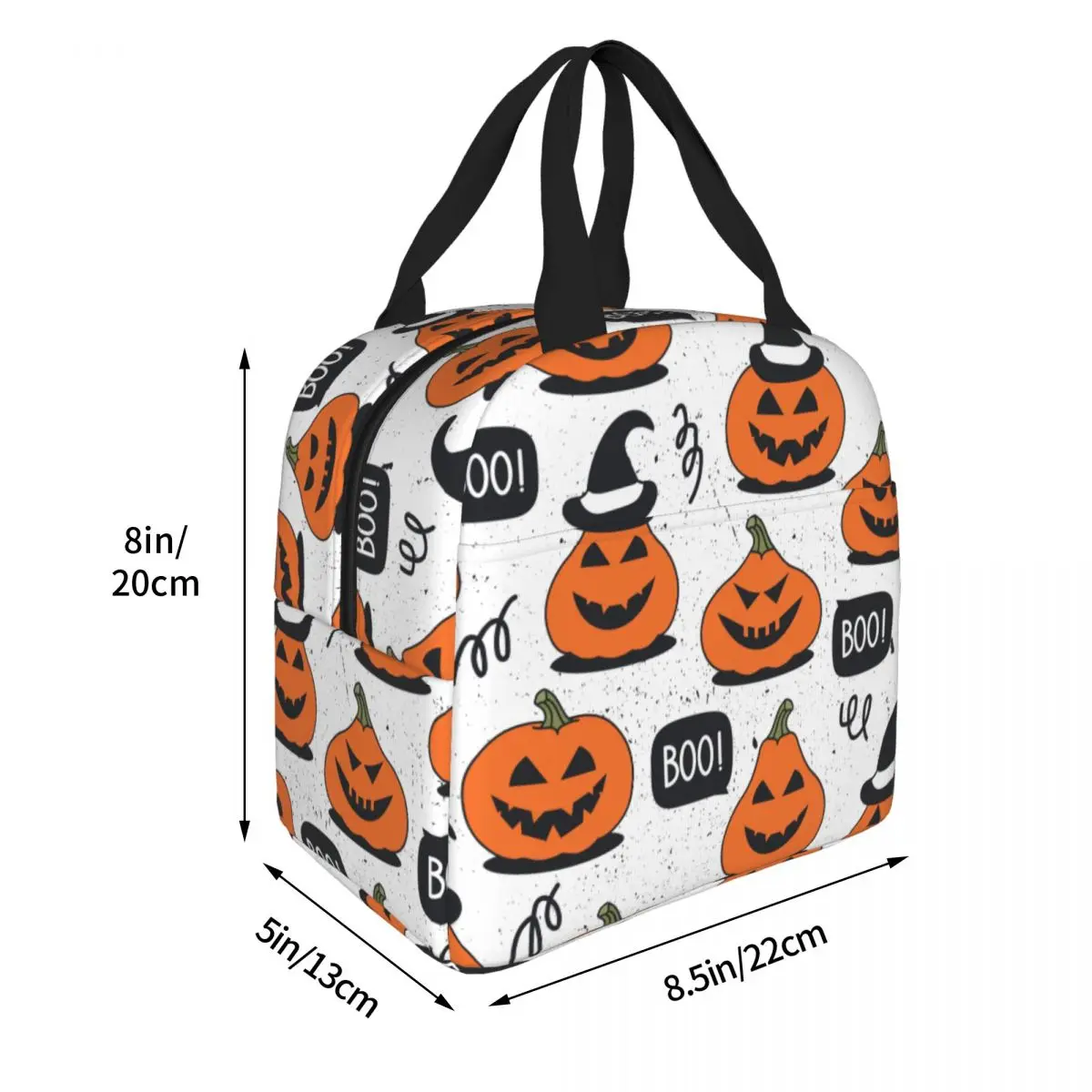 Тиква за Хелоуин, Преносима чанта за обяд с удебелени изолация от алуминиево фолио 8,5x5x8 инча