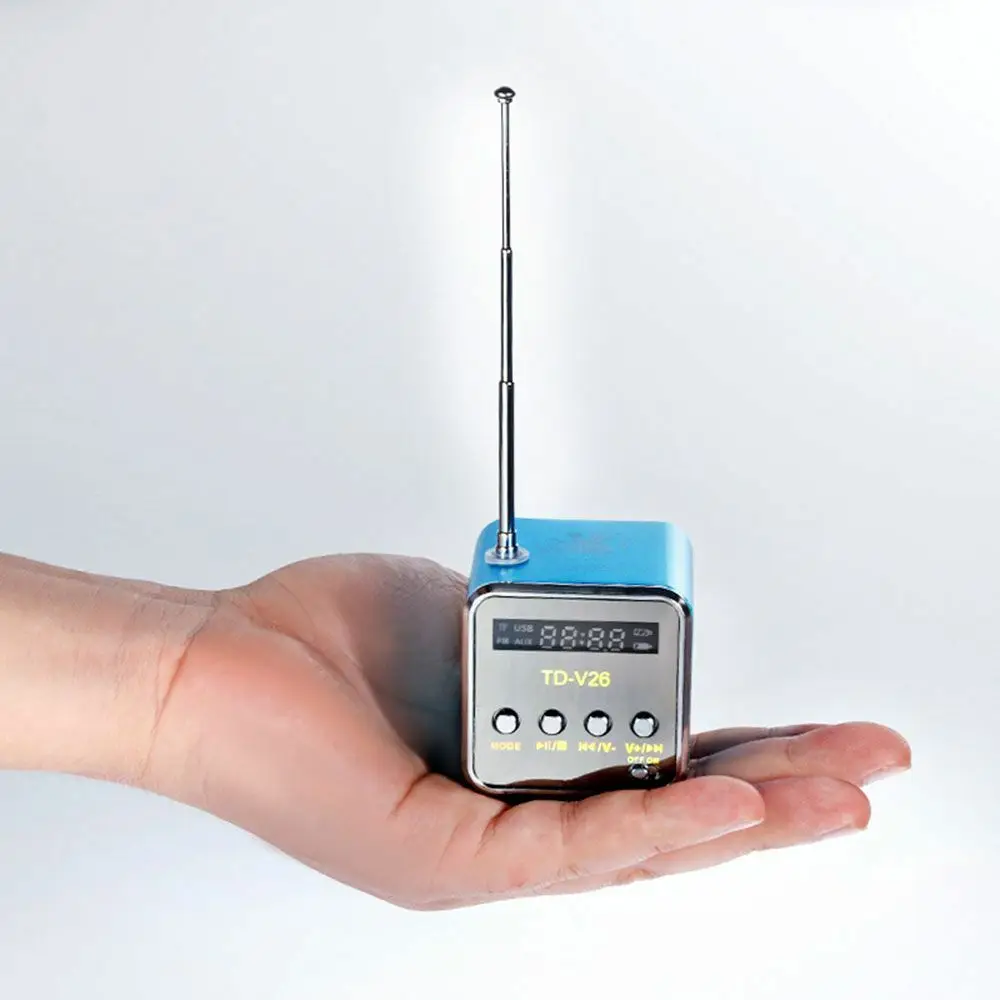 Мини радио, високоговорители, за прогнозиране на времето, на окръжните, музикален плеър TD-V26, уличен LCD дисплей, поддръжка на Micro TF