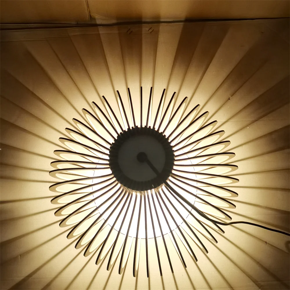 Холандски дизайнер VIP В стил Кънтри Foscarini Полилеи в дървена клетка Лампа От черен бамбук осветителни Тела Директен Доставка