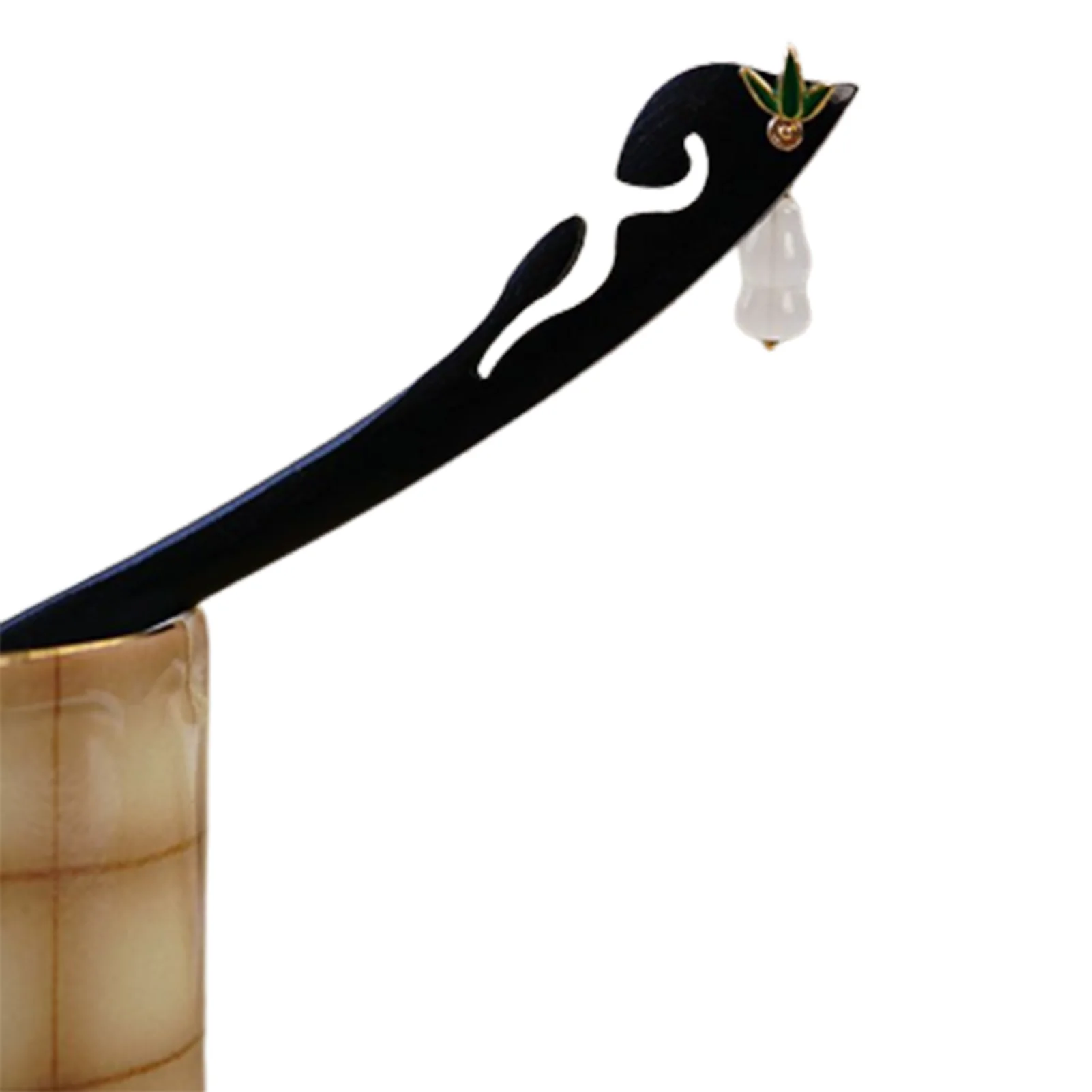 Китайските пръчици за хранене в стил ретро, щипки за коса-перука от тиква с бамбуковым възел за прически за дрехи Рокли Han, чаена дрехи