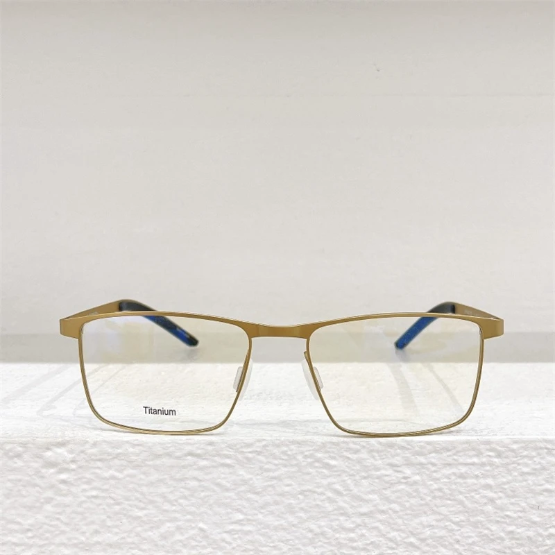 Модни рамки за очила Ультралегкий правоъгълник от чист титан P8339 Модни Полнокадровые оптични очила за мъже с миопия