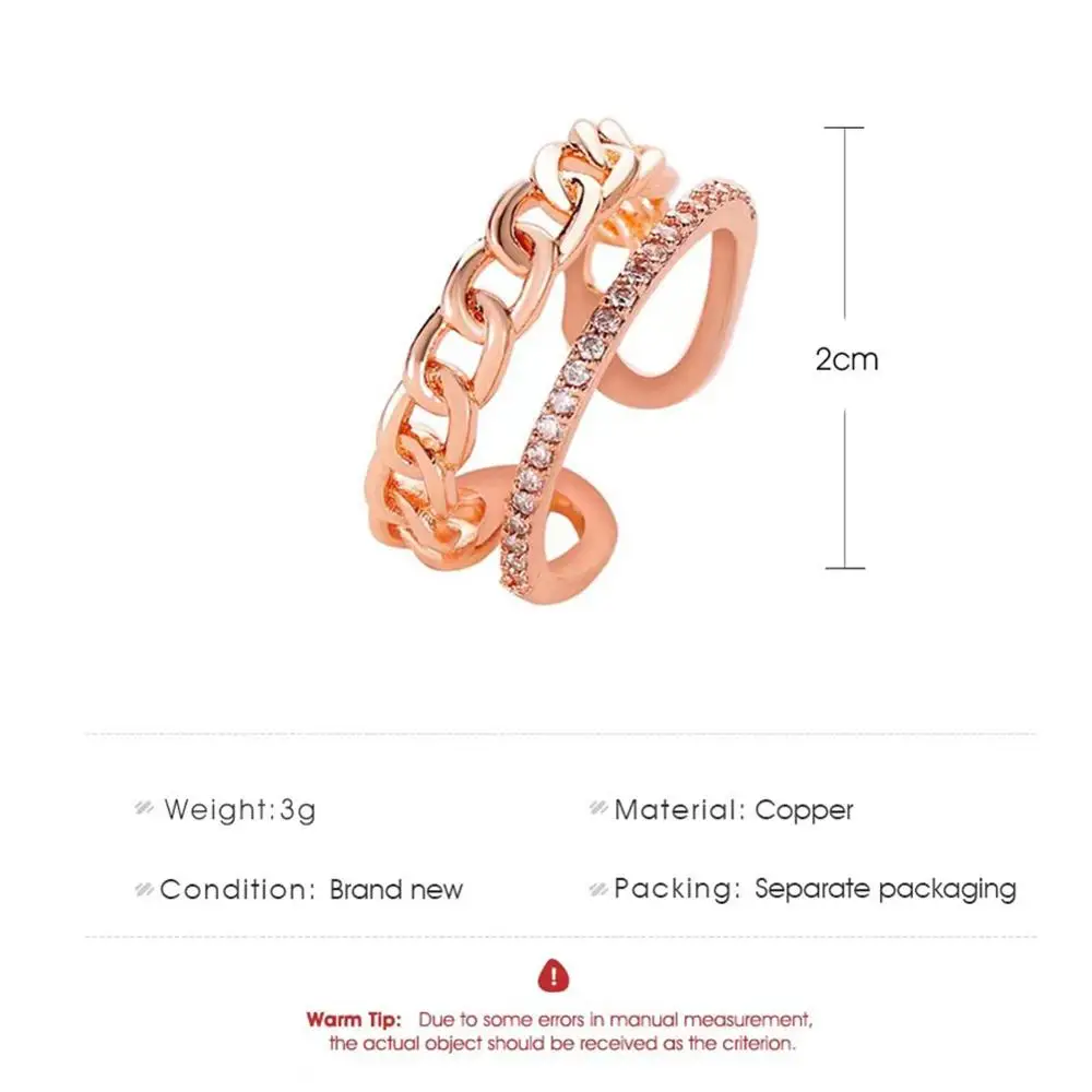 Модерен булчински комплекти верига пръстен женски кристали и регулируема халка на показалеца за жени 2020 Годежни пръстени, Бижута