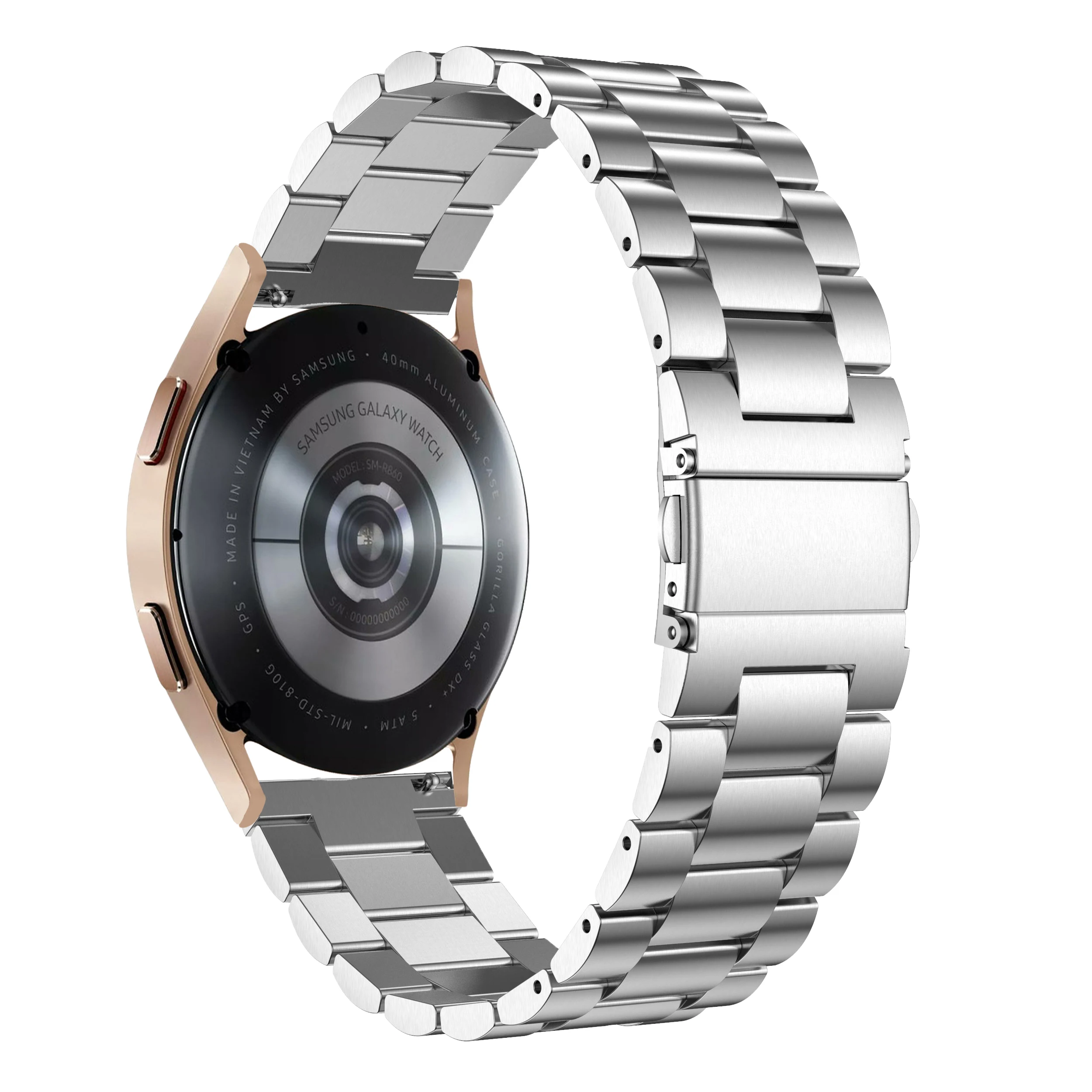 20 мм Метална Каишка За Samsung Galaxy Watch 5/5pro/4 40/44 мм Смарт Часовници Гривна От Неръждаема Стомана В Бизнес Стил Аксесоари За Часовници