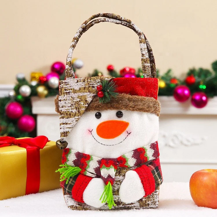 Коледна украса, чанта за коледни подаръци, Коледна татко и куклата-лосове, торбичка за бонбони