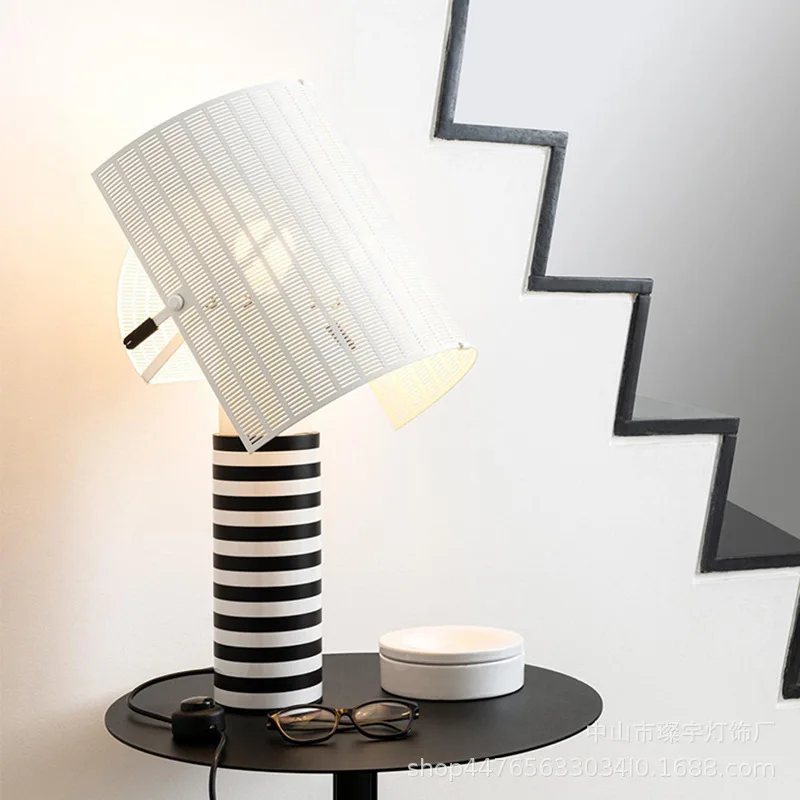 Настолна лампа Shogun Модерна Шарени Окото датски дизайнерски лампа Спалня Хол Изложбен Хотел LED Art Бял Черен офис декор l