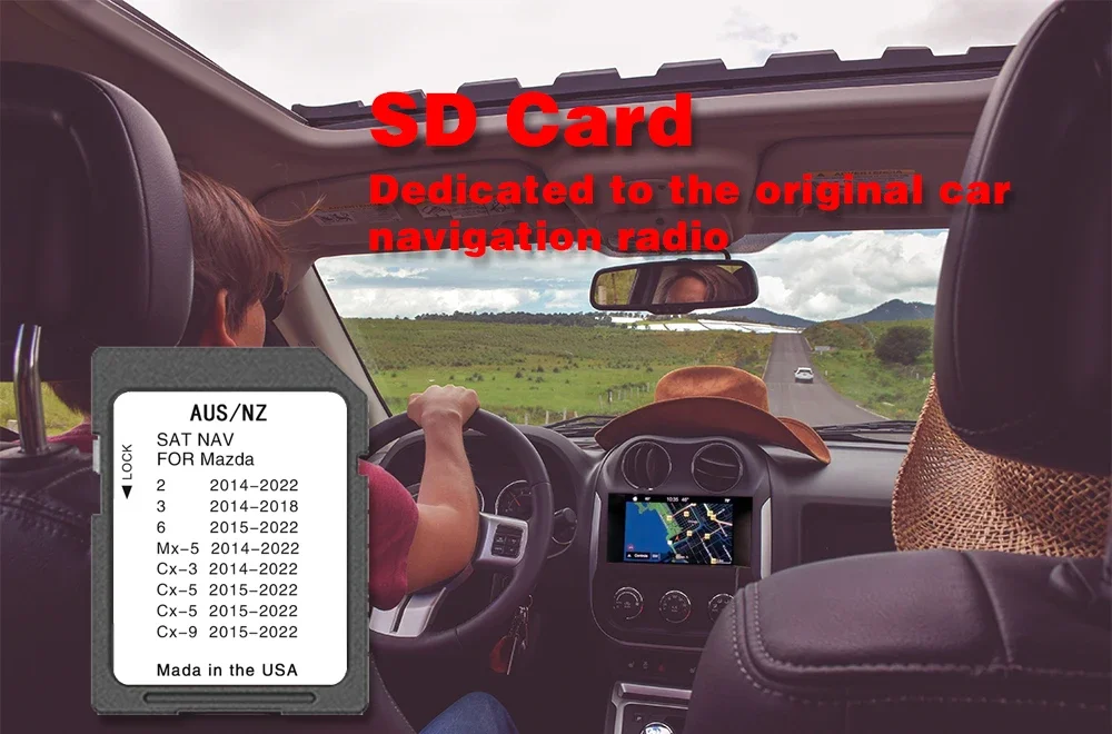 AUS/ NZ е Съвместим с навигационна карта на Mazda Connect System MX-5 2014-2022 обем 16 GB SD