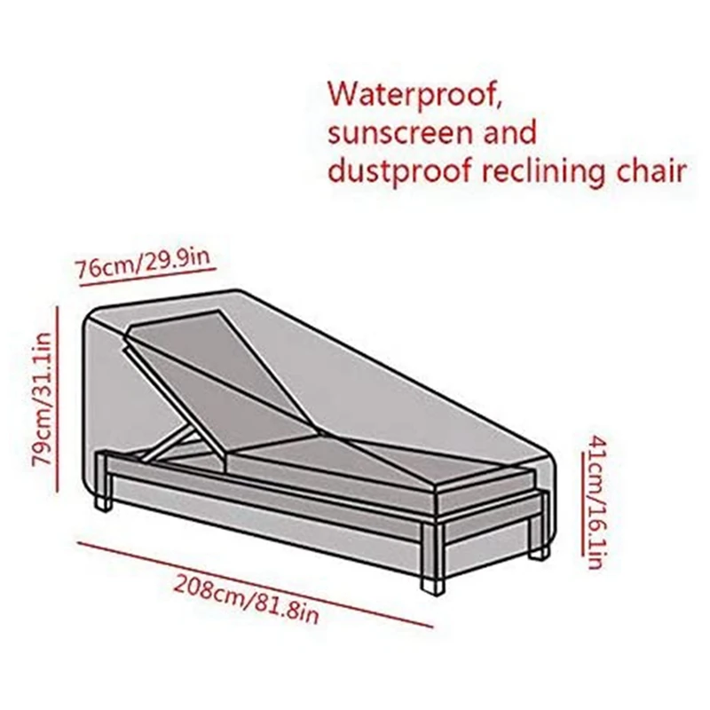 Горещ калъф за улично шезлонга на 3 опаковки, водоустойчив калъф за шезлонга за градински плетеного столове, защитен слой за мебели за тераса