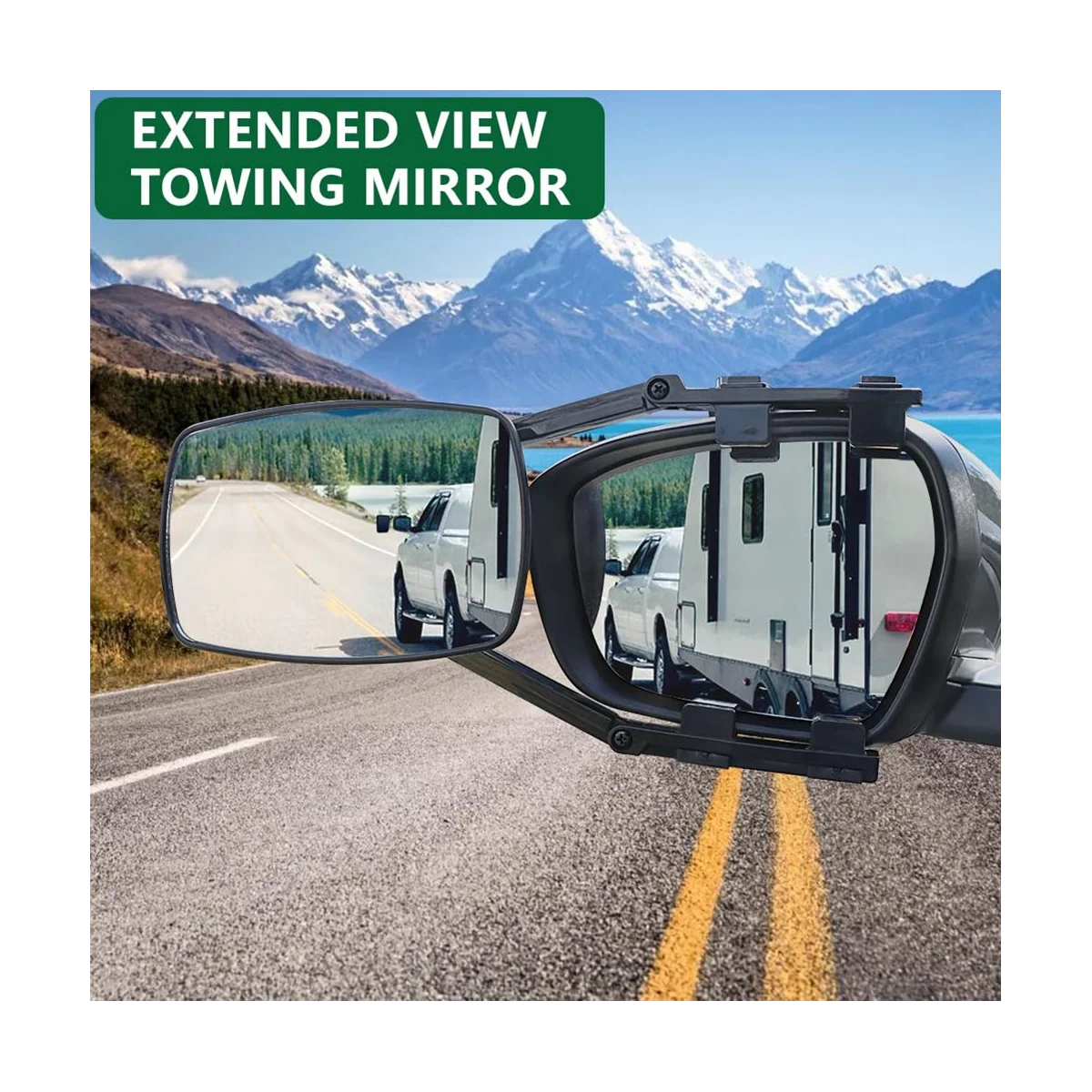 Разширени огледала за теглене, регулируемо огледало за теглене на 360 °.