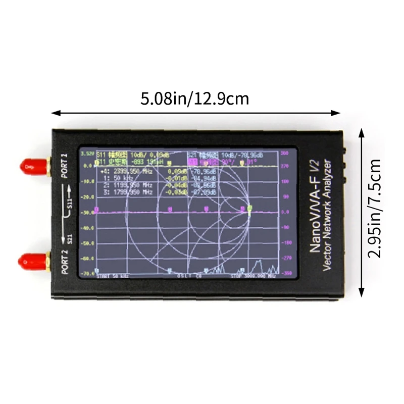 1 комплект векторно мрежа анализатор 50K-3G Nanovna-V2 F HF VHF UHF 4,3-инчов преносим мултифункционален