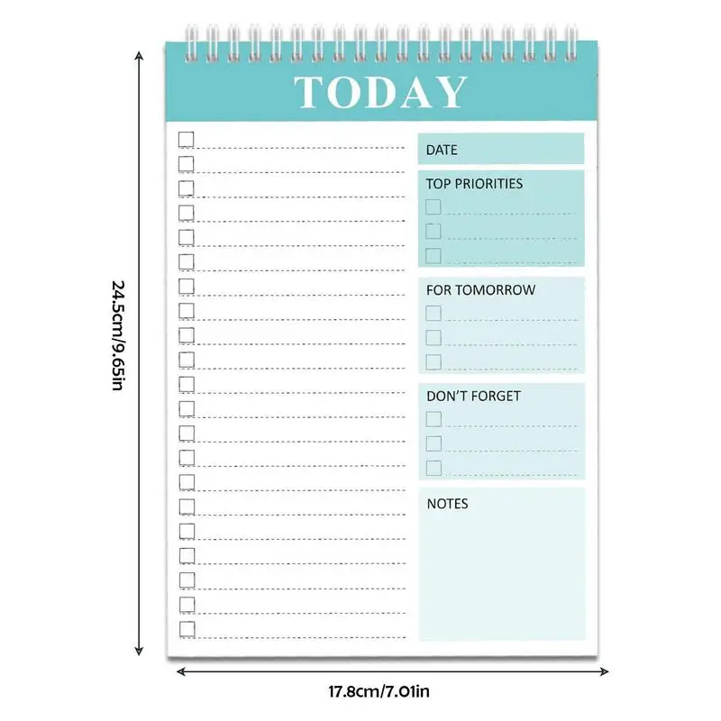 Седмичен настолен планер с двойна резба, Седмично разписание, бележник, дневник на тренировките, дневник за жени и мъже