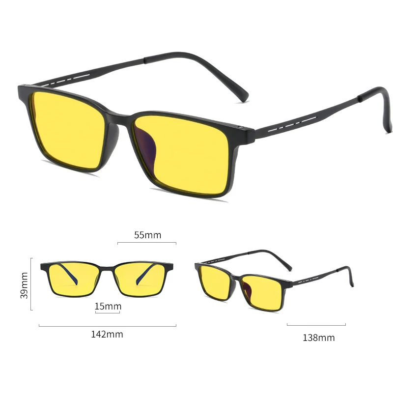Улични очила за нощно виждане TR90, Мъжки И дамски Класически Оптични очила, блокиране на синя светлина, Модни слънчеви очила с UV400