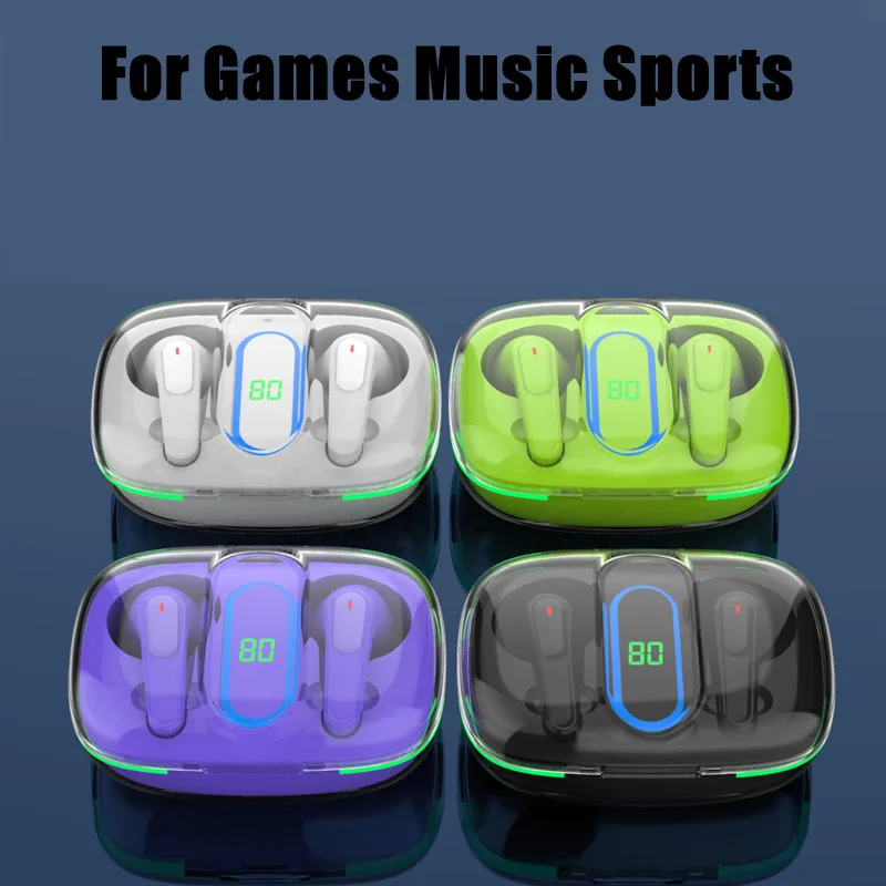 TWS Безжични слушалки Bluetooth Слушалки с микрофон Led дисплей Сензорно управление Игри Музика Спорт слушалки за Huawei, Xiaomi