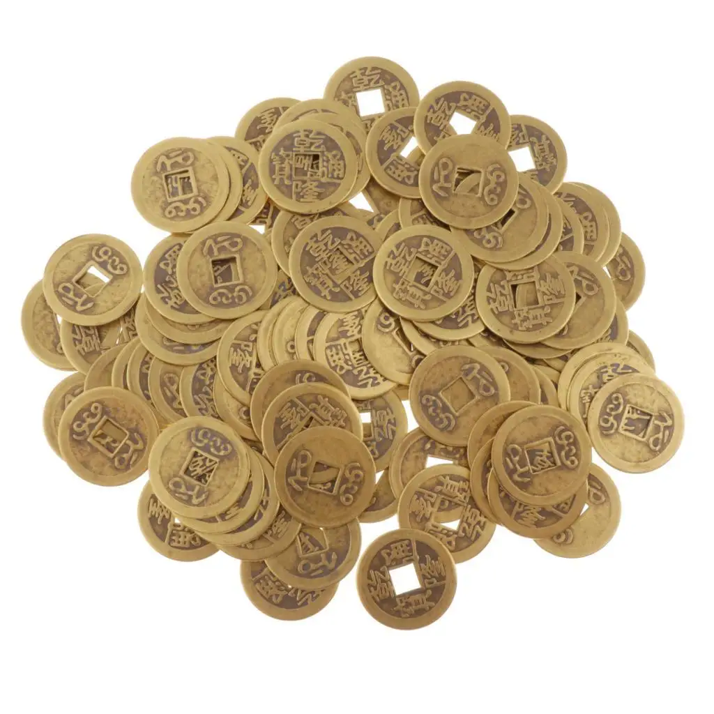 Комплект от 100 Имперски китайски монети Good-зън с Декоративни Орнаменти