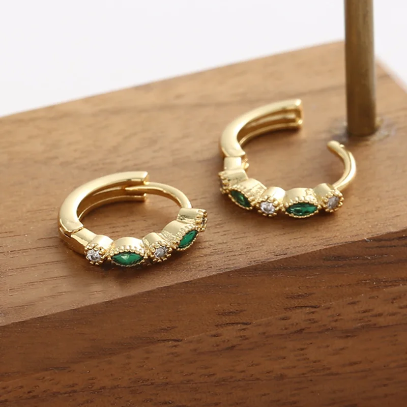 Реколта диамантени кръгове, обеци-халки от неръждаема стомана за жени, модни бижута