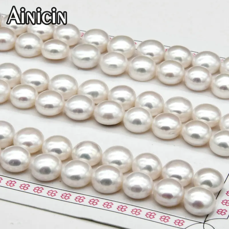 Висококачествени Естествени сладководни перли клас ААА, мъниста от бели перли с дължина 5 мм, 8 мм, Половин фиксация За направата на обици, Изводи 1 карта