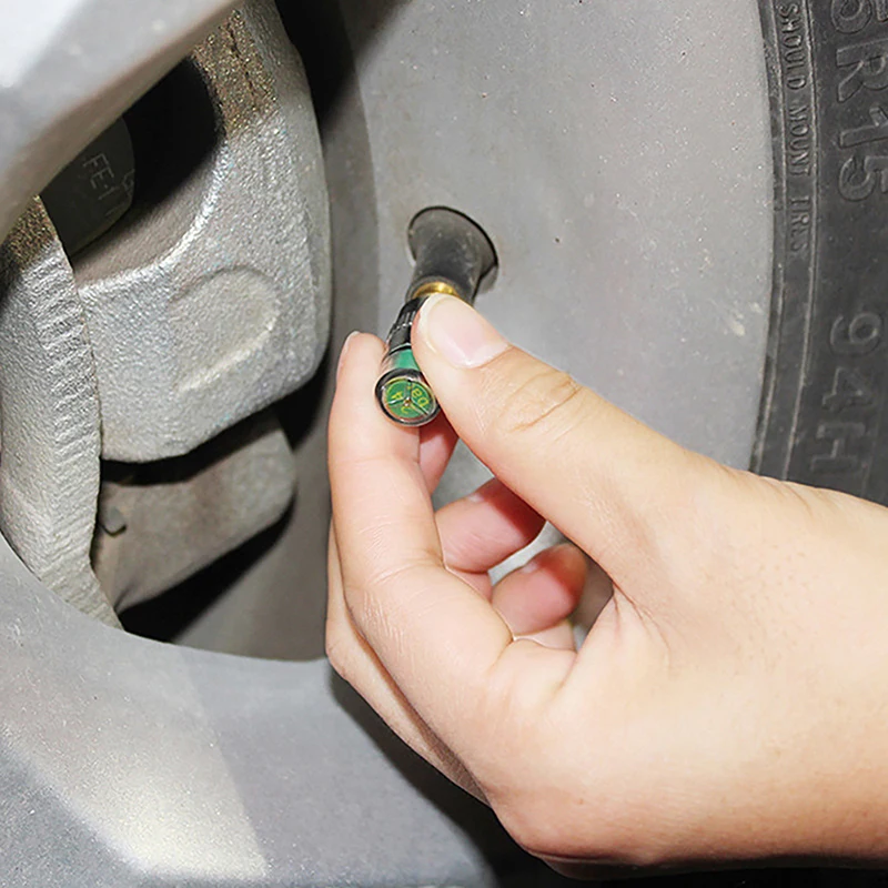 Нов 4шт Индикатор на налягането в автомобилните гуми, Сензор за налягането в гумите, Сензор за предупреждение за капак на клапан За откриване на външен клапан