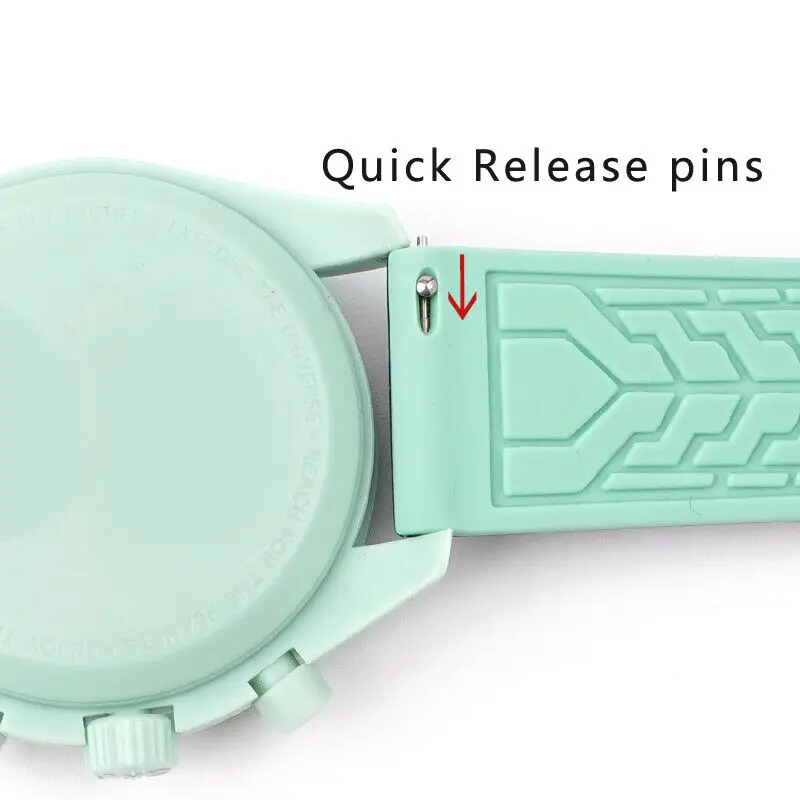 20 mm 22мм 24мм 26мм два цвята силиконови каишка за часовник, универсален спортен гумена каишка за часовник Qucik Release, гривна-wristlets
