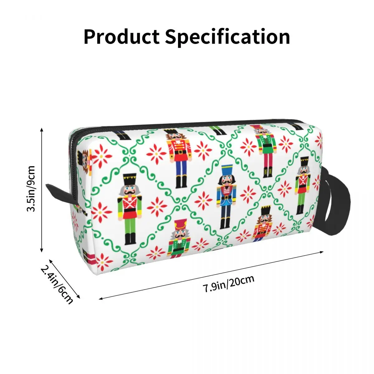 Cartoony Играчка Войник Коледен Лешникотрошачката Чанта За Тоалетни Принадлежности Kawaii Козметични Органайзер за Грим за Жените Beauty Storage Dopp Kit Case