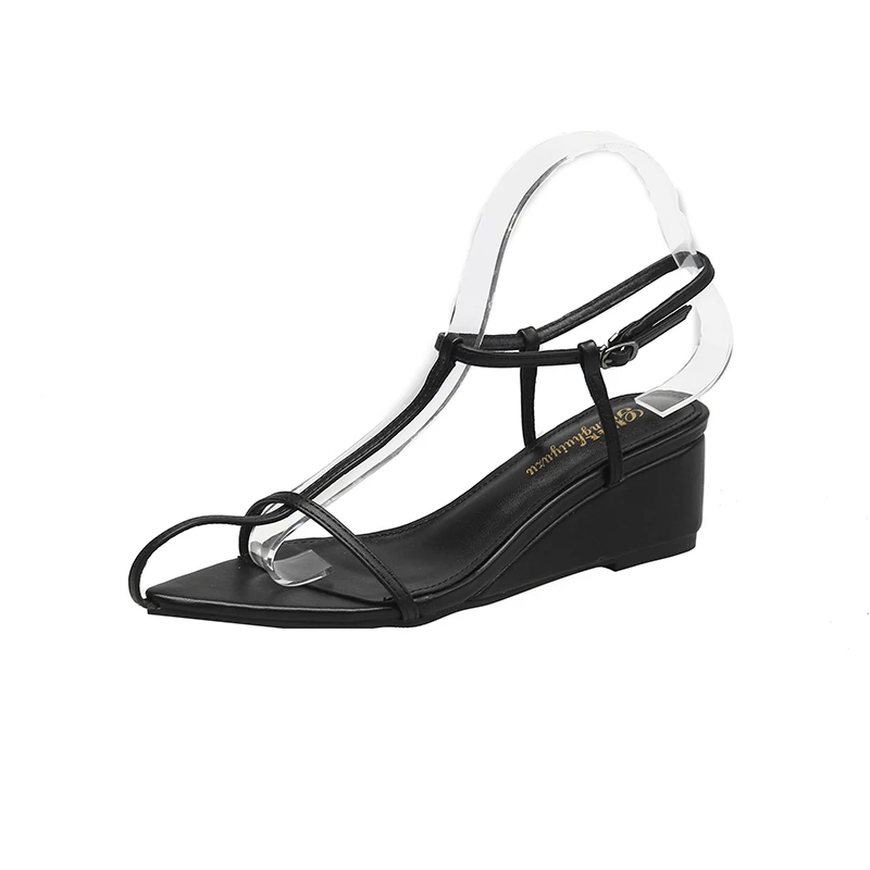 Дамски сандали на равна подметка с остри пръсти, дизайнерски джапанки с тясна лента, ежедневни плажни обувки в римски стил с каишка на щиколотке, лятна обувки в римски стил