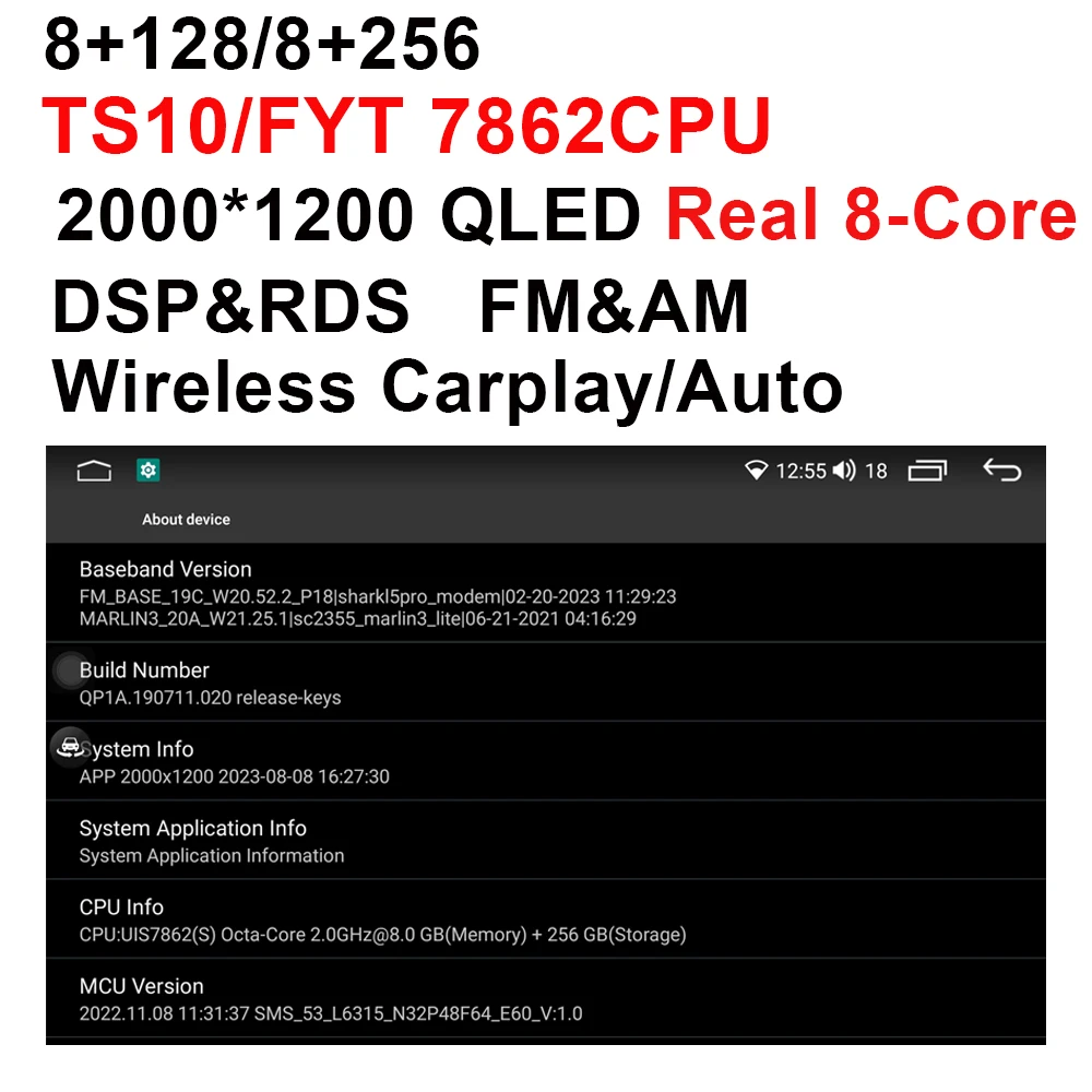 Истински 8-ядрен за SKODA Octavia 3 A7 2013 2014-2018 Авторадио 4G 5GWIFI Мултимедия Carplay 2din GPS Авторадио WIFI QLED BT5.0