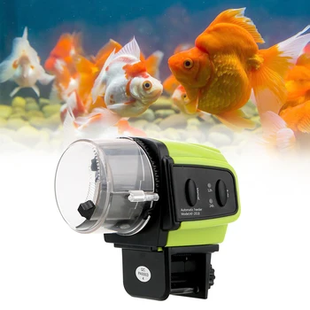 Автоматичен фидер с таймер за риба, 1 брой Дигитален дисплей Домашен Аквариум Пластмасов чрез Преносими инструменти за хранене на риба Материал ABS