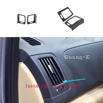 Автомобил от въглеродни влакна Климатик На Изхода отдушник Гарнитура Капак Рамка Нож Отрежете 2 елемента За Hyundai Starex H-1 H1 2018 2019 2020 2021
