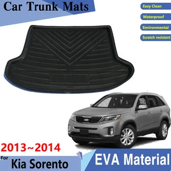 Аксесоари за стелки багажник на Kia Sorento 2013 2014 Автомобилни постелки за задния багажник на 7/5 места, Водоустойчиви защитни облицовки за съхранение на аксесоари
