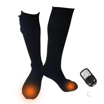 Акумулаторна чорапи с топъл Миещи термоноски с дистанционно управление са Много дебели изолирани чорапи за екипажа на 3 Настройки за отопление