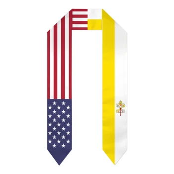 Бала колан Ватикана и САЩ, Орар с флага на Съединените Щати, шалове, маски за завършилите, подаръци за Международна студентска гордост Scraf