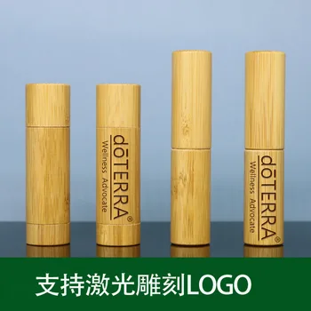 Бамбук туба с червило Бамбук дървена тръба за червило Бамбук червило Празна туба за червило от естествен бамбук Bamboo туба с червило