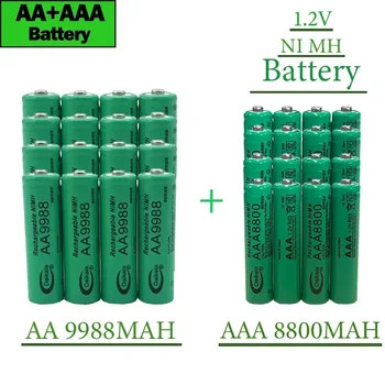 Безплатна Доставка 2024New Бестселър 1.2 V AA 9988MAH + AAA8800MAHAA AAA Батерия NI MH Акумулаторна Батерия за Дистанционното Управление на Бръснач