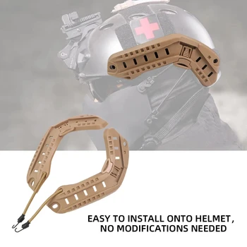 Бързо адаптер за монтиране на тактически шлем на релса, аксесоари за военна каска за езда на открито, Странични наклона с крепежным перка на съвсем малък