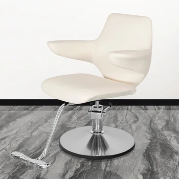 Бяло коса стол за фризьорски салон, индивидуално салонное въртящо коса стол, преносима мебели Silla De Barbero