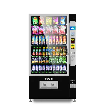 В продажба 2023 година комбиниран вендинг автомат за закуски и напитки, одобрен Ce, с денонощна самостоятелно приготвяне на храна.