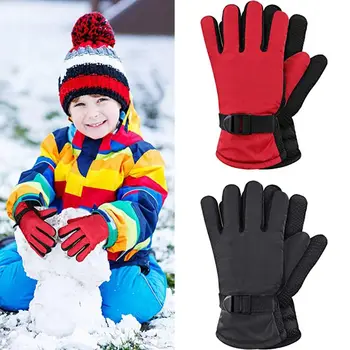 Ветроупорен ски ръкавици, новите модни водоустойчив нескользящие ръкавици за възрастни, изолирана топли детски ръкавици, ски
