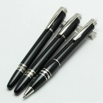 Висококачествена химикалка писалка Monte / Роликовая химикалка писалка/писалка в Луксозна писалка MB с черна метална инкрустация от смола и кристал глава е най-Добрият подарък