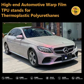 Висококачествени автомобилни стикери от TPU vinilo adhesivo за авто vinyl обвивка, покриваща филм voiture де, двуцветен карамельно-вулканична сив