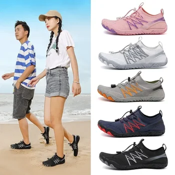 Водоустойчив обувки, мъжки и дамски спортни обувки, плажни сандали на бос, водни обувки за гмуркане и плуване в реката, бързосъхнеща.