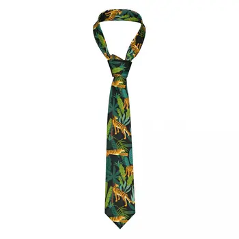 Вратовръзка с тигровым принтом Кралят на Джунглата Подарък на мъж Вратовръзки на врата Блуза с принтом 8 см Офис вратовръзка