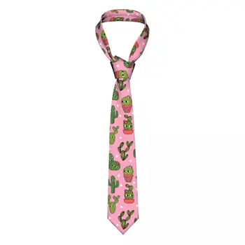 Вратовръзки-кактуси Унисекс, тънък полиестер, 8 см, Класически Розова вратовръзка за мъжете, Костюми, Аксесоари, Вратовръзка Бизнес