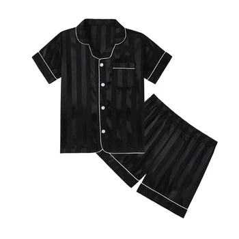 Годишният Шифоновый Райета, Черно Пижамный Комплект за Момчета на възраст 5-14 Години, Облекла за момичета, Пижамный комплект