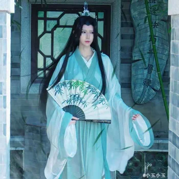 Големи ръкави, градиент мерцающая принцеса Ханфу, жени, по-големи размери, блестящата звезда 요정 드레스