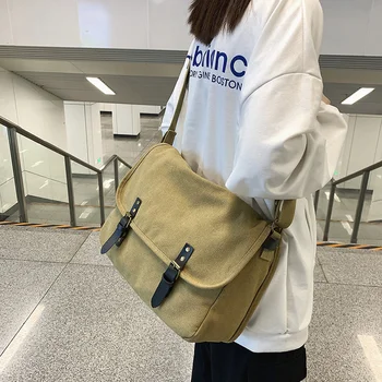 Голям голям холщовая чанта през рамо, голяма чанта за тялото, училищна чанта за ученици, градинска спортна холщовая чанта на едно рамо