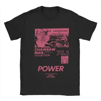 Градинска облекло Chainsaw Man Power Devil, тениски за мъже, новост, тениска от чист памук, тениска с кръгло деколте, дрехи с къс ръкав