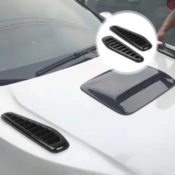 Декоративна стикер се разкъсва кожата крило на колата Универсален стикер за отдушник броня с автоматичен въздушен поток Самозалепващи етикети за защита на предния капак на колата на вежди