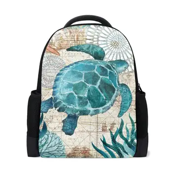 Детска раница с Удобни училищни чанти за малки деца с дизайн на делфини и костенурки за детска градина, чанта за предучилищна, училищна чанта за момченце