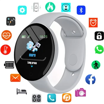 Детски умен часовник Macaron Цвят Bluetooth Smartwatch, мъжки, дамски спортни часовници, фитнес тракер, водоустойчив гривна relógio